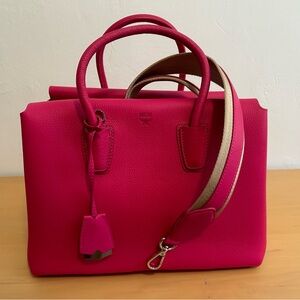 MCM pebble leather Milla top handle